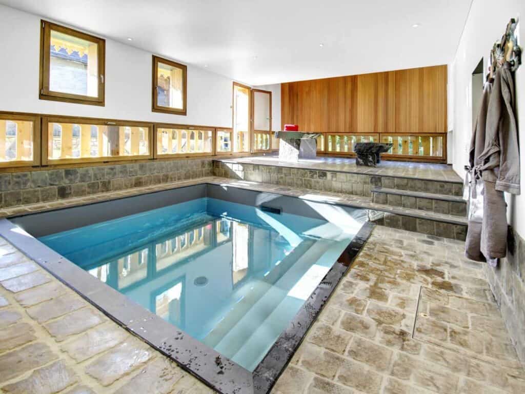 Ultimate luxury with built in music system at in Chalets with indoor pools