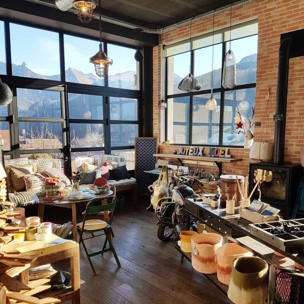 Homeware and gifts displayed in a shop