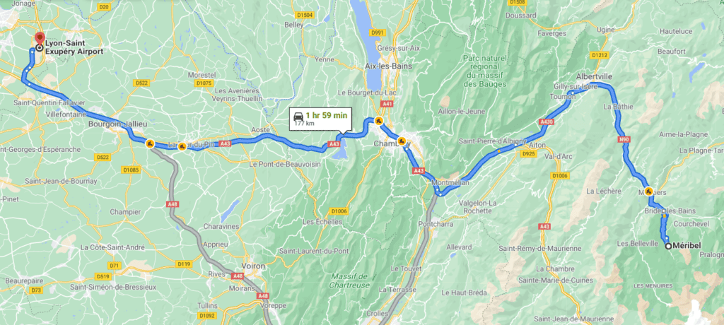 How to get to Méribel, France from Lyon airport
