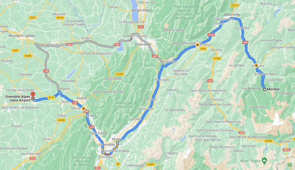 How to get to Méribel, France from Grenoble airport