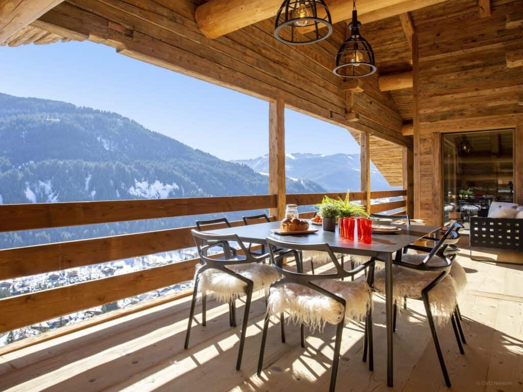 Great views from the terrace at Chalet Happview