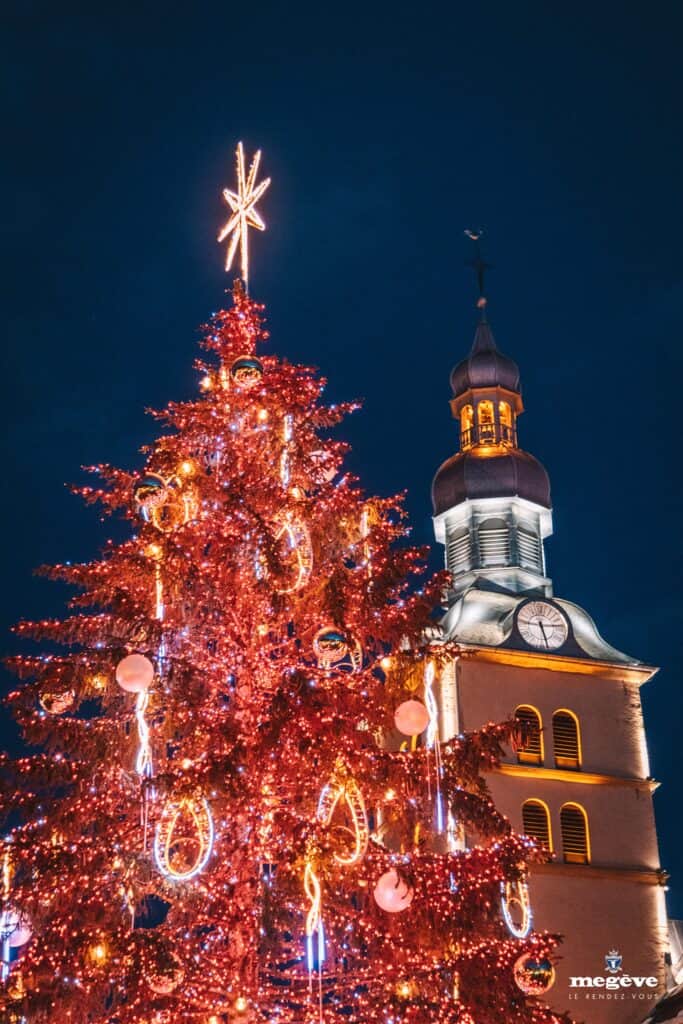 The Christmas tree in Megeve