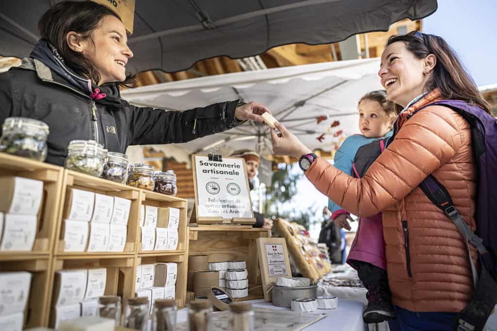 A woman at a farmers' MArket