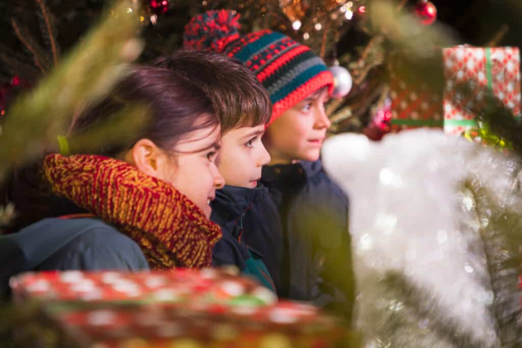 Children in Santa's Grotto