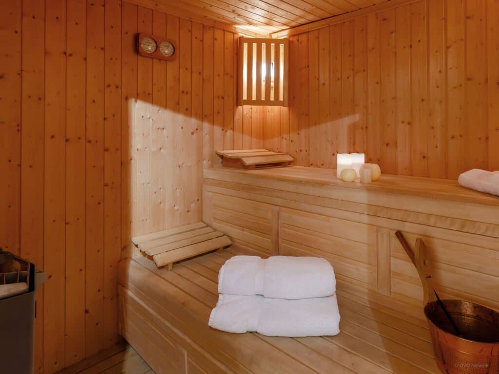 Wooden sauna at Chalet Gueret