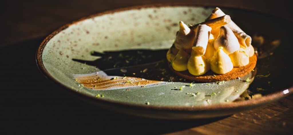 An uncluttered plate sets off this delicious dessert