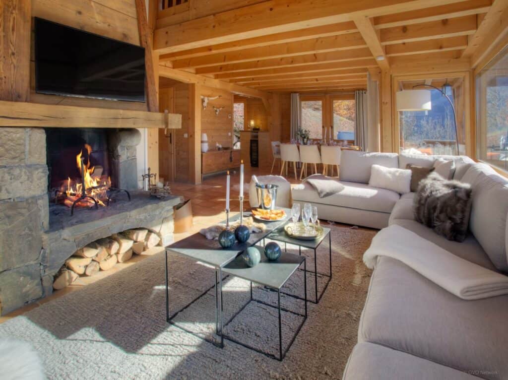 The living room at Chalet Alpachic
