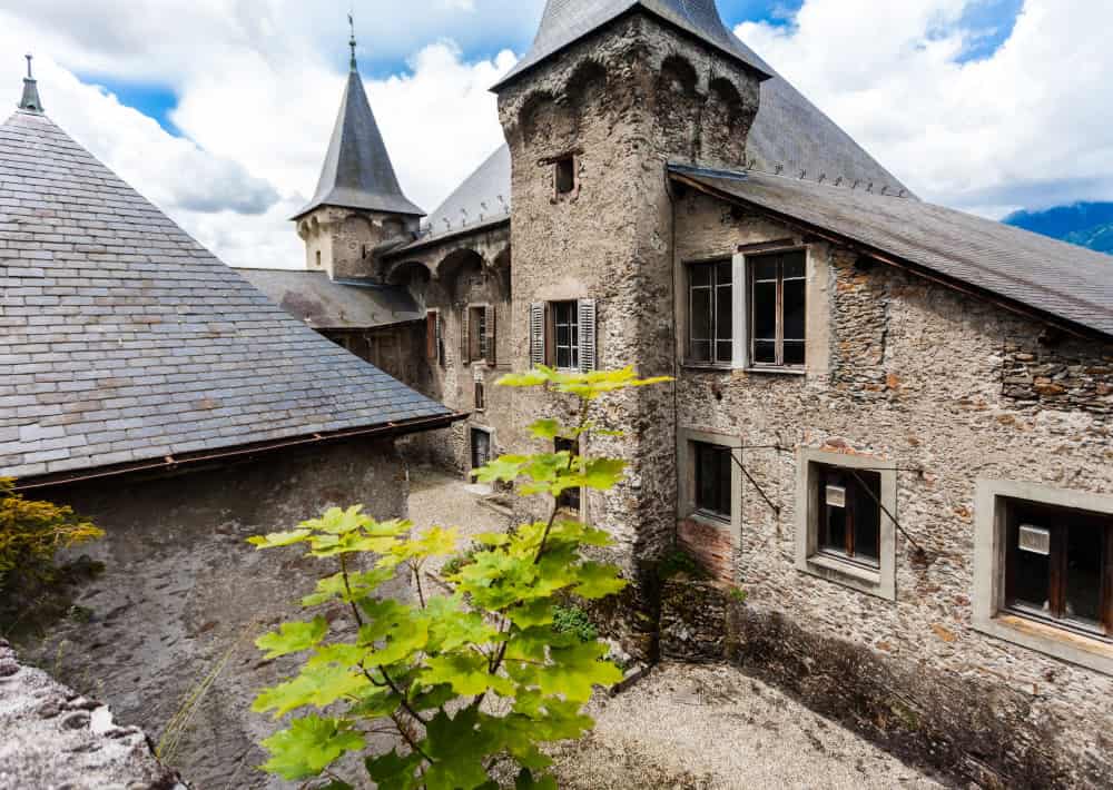 A medieval stone building