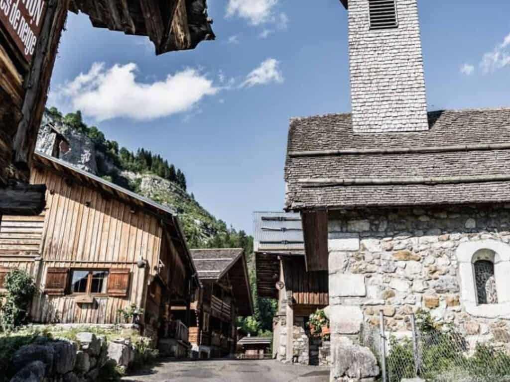 Old village houses in Le Grand Bornand