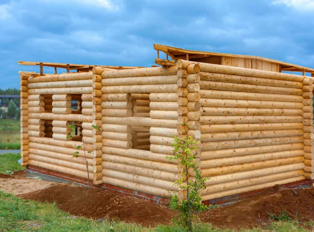 Chalet en construction.