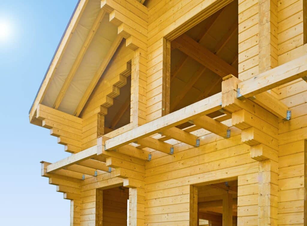 Chalet en construction.