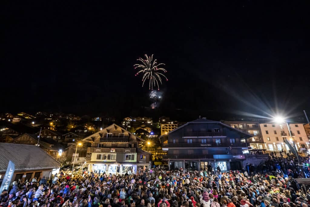 New Year's Eve fireworks in Châtel