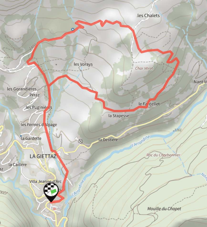 Map of The cross of Ptiouta route