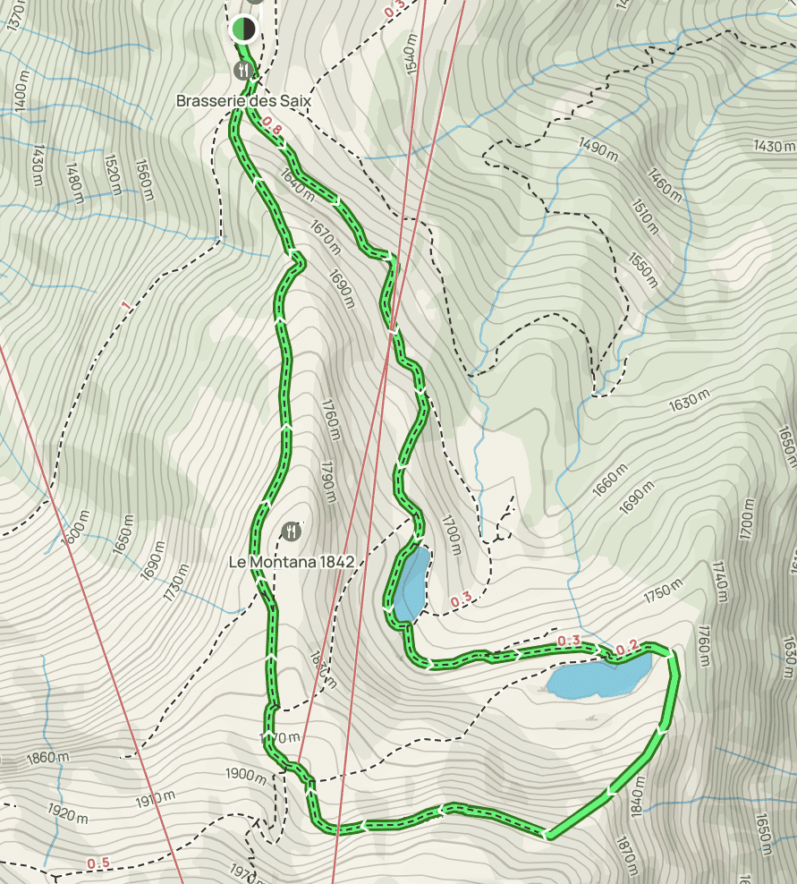 A map of the route from Samoëns 1600 - Chariande