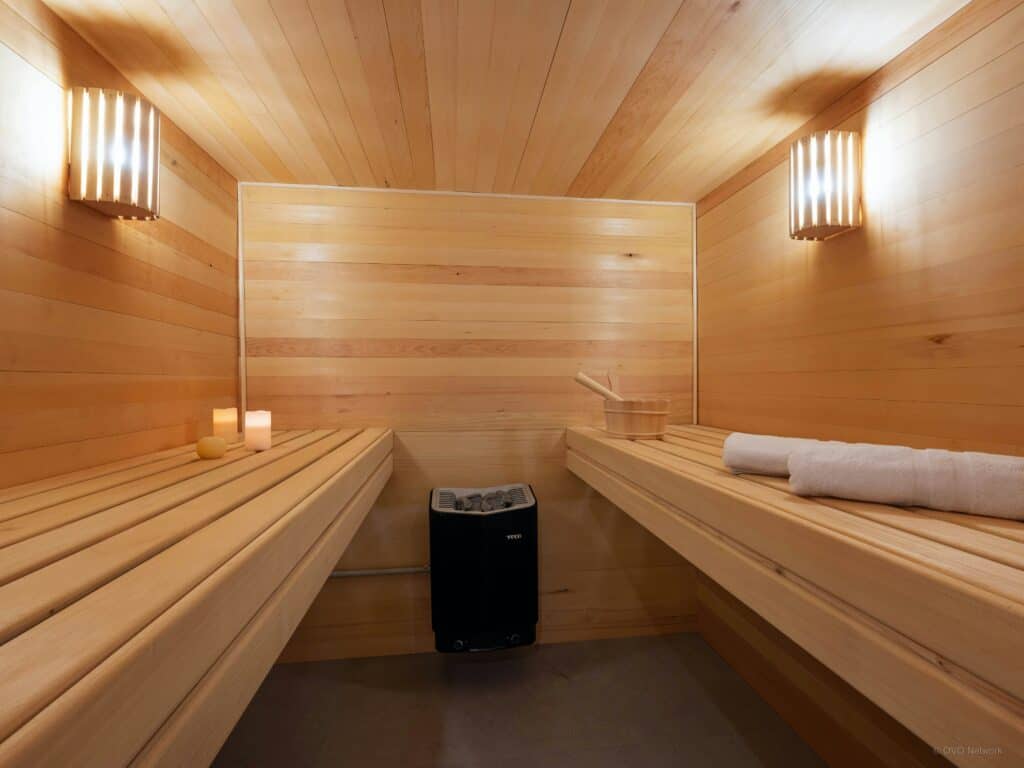 The sauna of Villa Trois Lauriers.